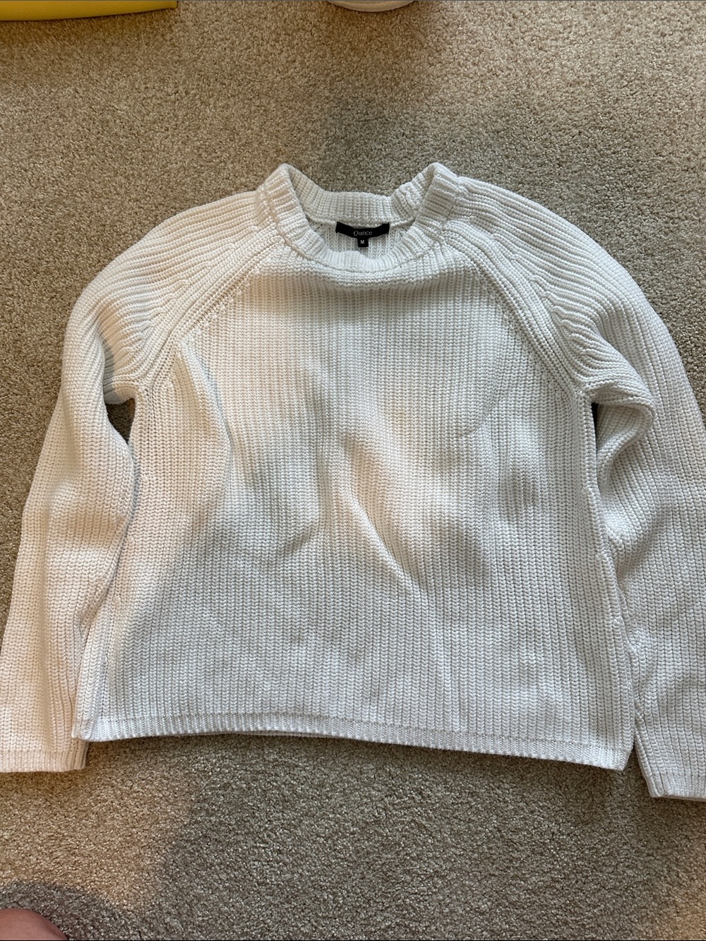 Quince white fisherman Crewneck Sweater